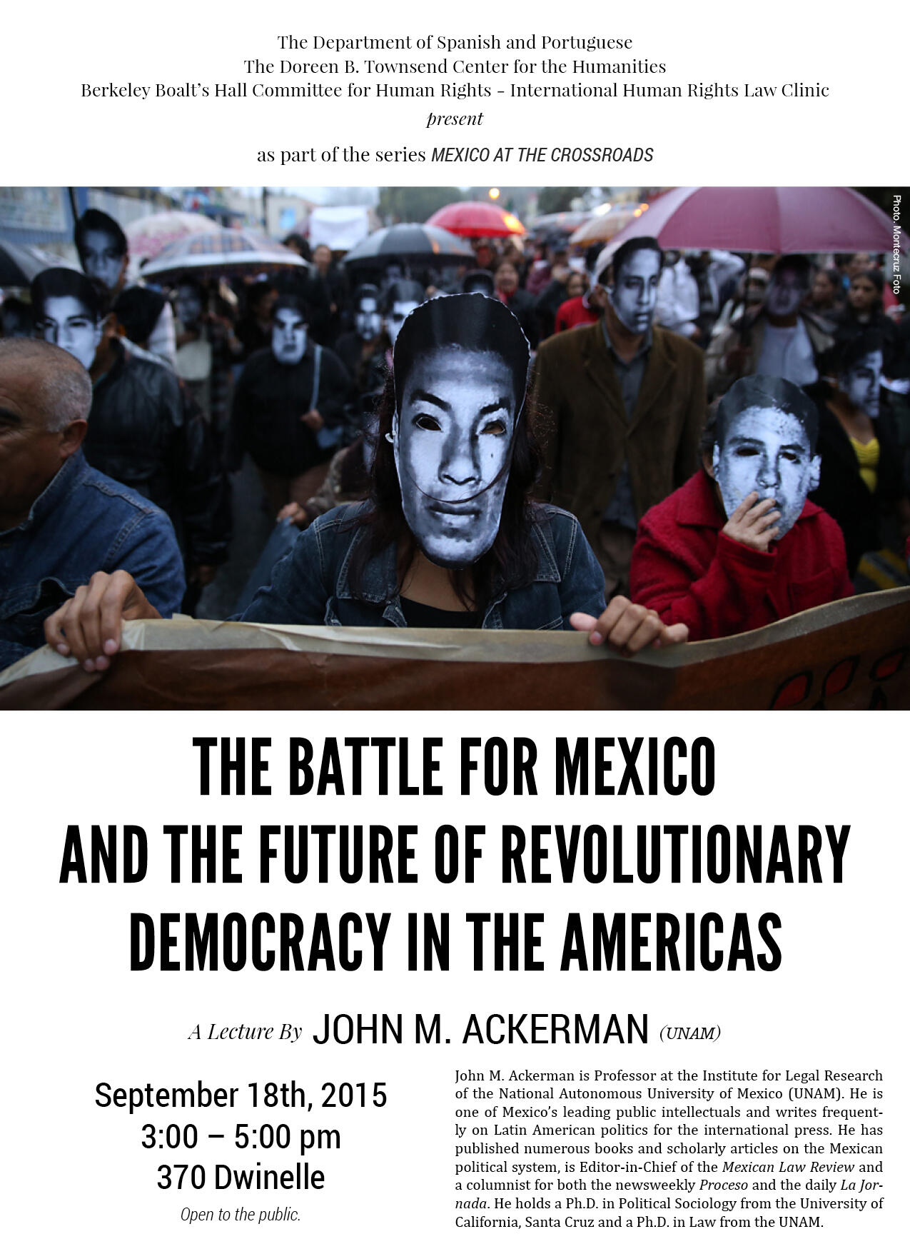Lecture by John Ackerman, National Autonomous University of Mexico
