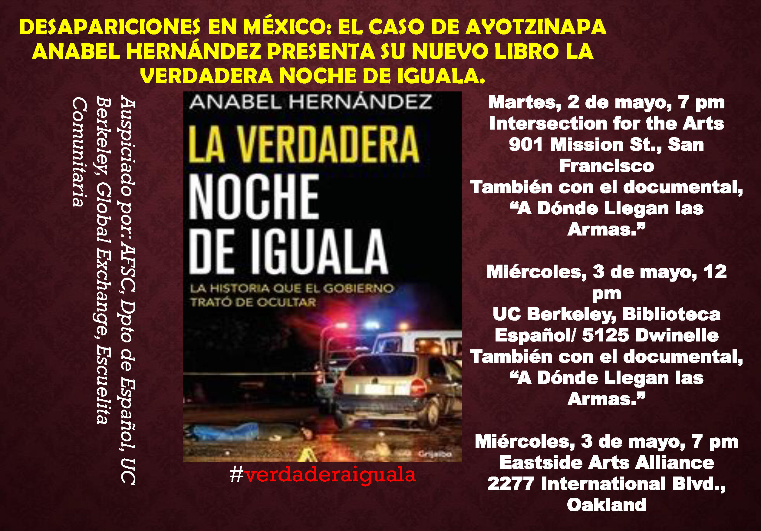 Anabel Hernández’s presentation of her new book on Ayotzinapa, La verdadera noche de Iguala