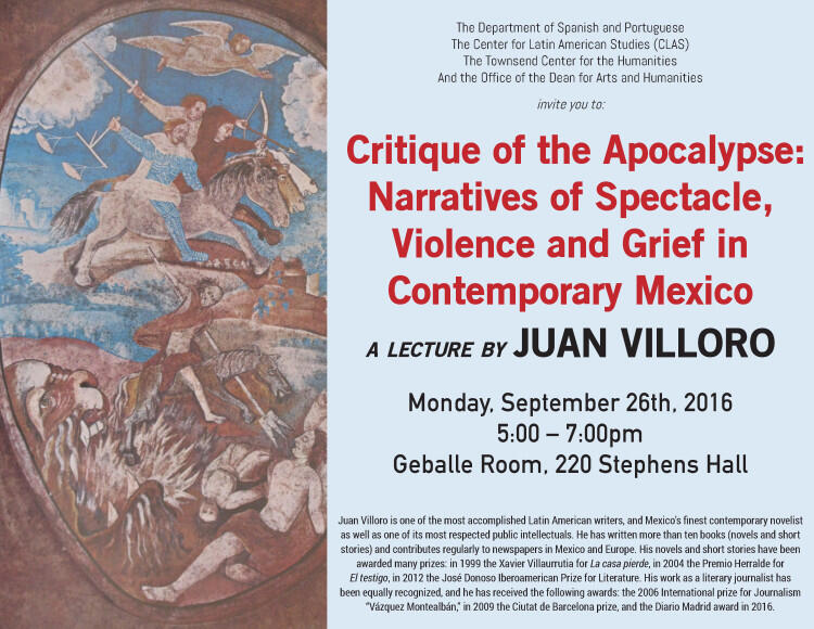  Narratives of Spectacle, Violence and Grief in Contemporary Mexico – a Lecture by Juan Villoro