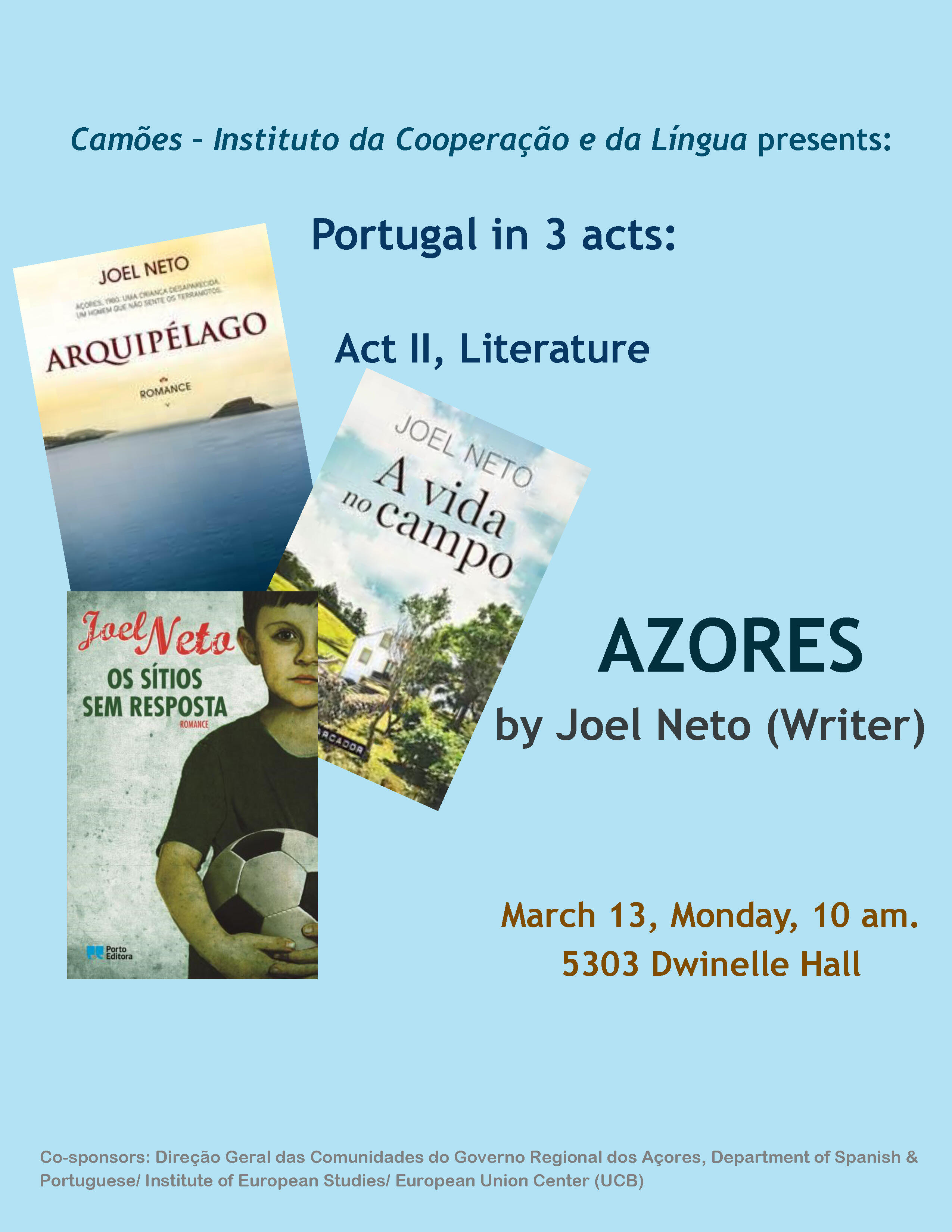  A talk by writer Joel Neto