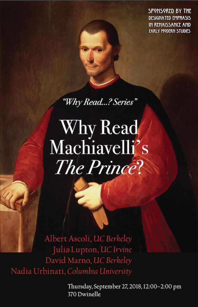 “Why Read…? Series” – Why Read Machiavelli’s The Prince