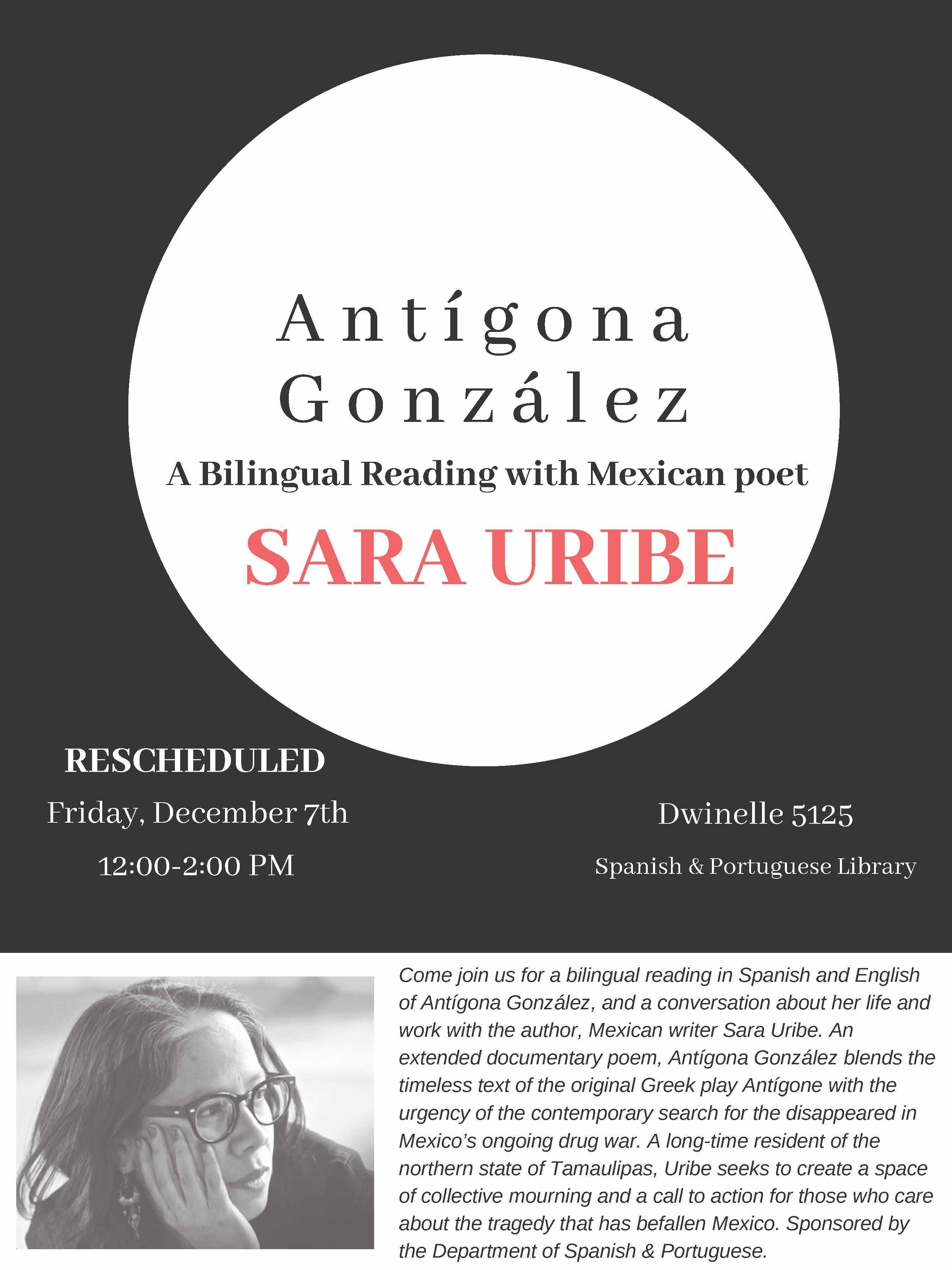  A Bilingual Reading with Mexican Poet Sara Uribe
