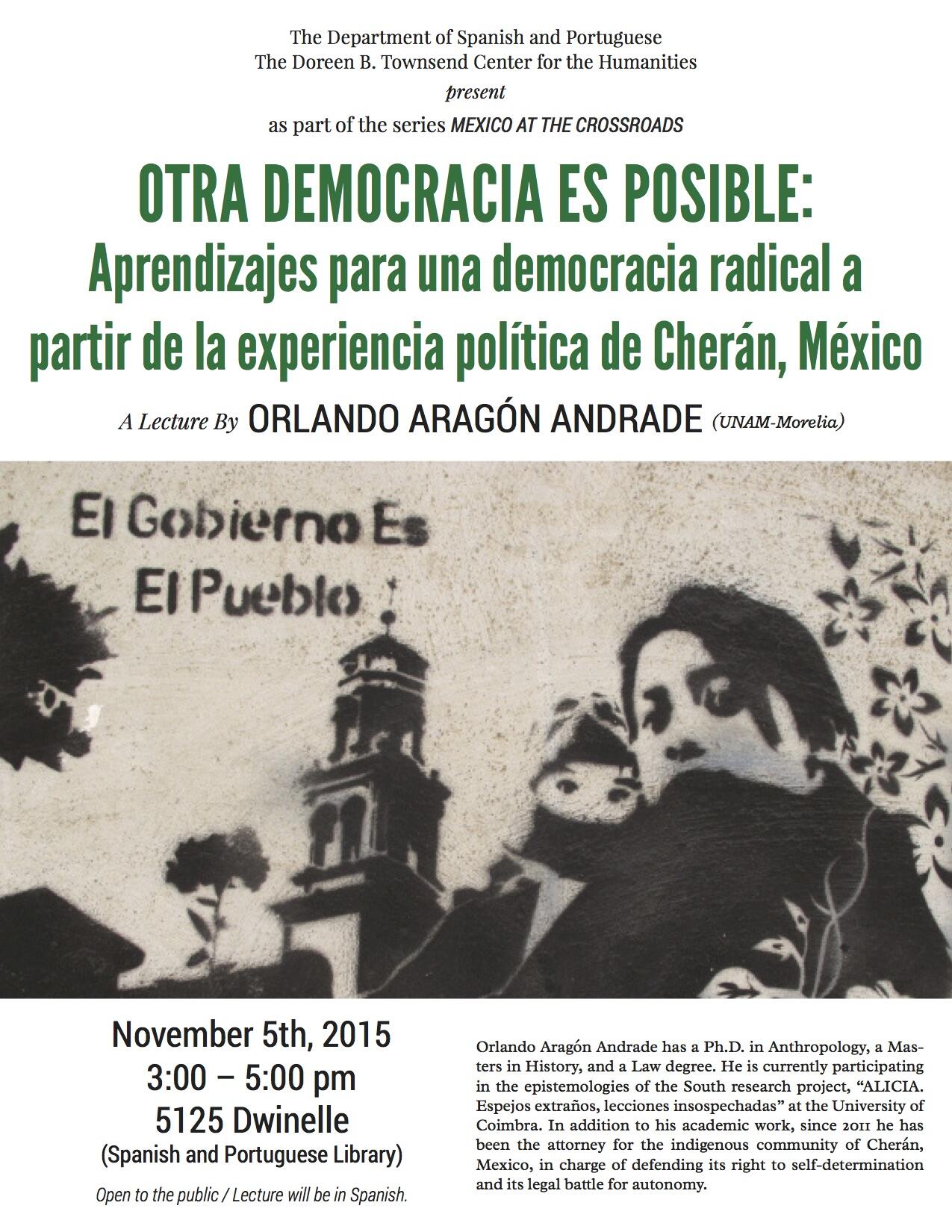 Lecture by Orlando Aragón Andrade, UNAM-Morelia